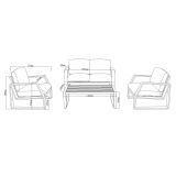 KOVINSKA VRTNA GARNITURA FZA00445SET-S