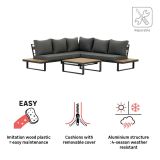 KOVINSKA VRTNA GARNITURA NATERIAL KOTNA CLARA ALU