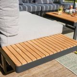 KOVINSKA VRTNA GARNITURA NATERIAL PERSEA 5P KOTNA ALU TIKOVINA, TEMNO SIVA