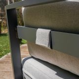 KOVINSKA VRTNA GARNITURA NATERIAL PERSEA 5P KOTNA ALU TIKOVINA, TEMNO SIVA