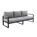 KOVINSKA VRTNA GARNITURA NATERIAL PERSEA TROSED ALU TIKOVINA, TEMNO SIV