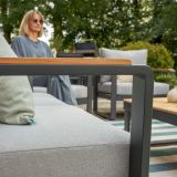 KOVINSKA VRTNA GARNITURA NATERIAL PERSEA TROSED ALU TIKOVINA, TEMNO SIV