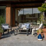 KOVINSKA VRTNA GARNITURA SET ARAMIS SIVA ALU