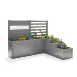 KOVINSKA VRTNA GREDA BIOHORT 201X250X168 CM DAVINCI RAZLIČICA 2 PEŠČENO SIVA