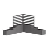 KOVINSKA VRTNA GREDA BIOHORT 299.5X299.5X168 CM DAVINCI ANTRACIT