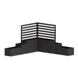 KOVINSKA VRTNA GREDA BIOHORT 299.5X299.5X168 CM DAVINCI ČRNA