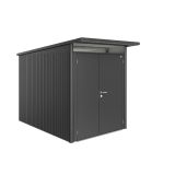 KOVINSKA VRTNA HIŠKA BIOHORT 180X300X218 CM AVANTGARDE DVOJNA VRATA TEMNO SIVA