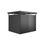 KOVINSKA VRTNA HIŠKA BIOHORT 275X195 CM HIGHLINE H2 ENOJNA VRATA TEMNO SIVA