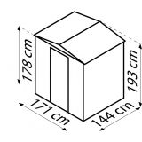 KOVINSKA VRTNA HIŠKA GLOBEL DREAM 65 ANTRACIT Š172 X G144 X V193.5 CM