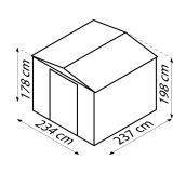 KOVINSKA VRTNA HIŠKA GLOBEL DREAM 88 ZELENA Š234 X G238 X V198 CM
