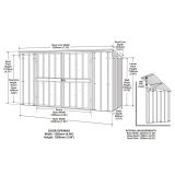 KOVINSKA VRTNA HIŠKA GLOBEL EASY ZA 3-4 SMETNJAKE Š233 X G96 X V131.6 CM