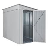 KOVINSKA VRTNA HIŠKA GLOBEL LEANTO 58 SREBRNA Š145 X G234 X V204 CM