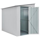 KOVINSKA VRTNA HIŠKA GLOBEL LEANTO 58 SREBRNA Š145 X G234 X V204 CM