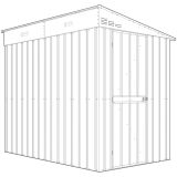 KOVINSKA VRTNA HIŠKA GLOBEL LEANTO 58 SREBRNA Š145 X G234 X V204 CM