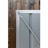 KOVINSKA VRTNA HIŠKA GLOBEL LEANTO 58 SREBRNA Š145 X G234 X V204 CM