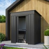 KOVINSKA VRTNA HIŠKA GLOBEL SKILLION 64 ANTRACIT Š172 X G113 X V199 CM