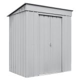 KOVINSKA VRTNA HIŠKA GLOBEL SKILLION 64 SREBRNA Š172 X G113 X V199 CM