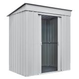 KOVINSKA VRTNA HIŠKA GLOBEL SKILLION 64 SREBRNA Š172 X G113 X V199 CM