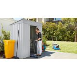 KOVINSKA VRTNA HIŠKA GLOBEL SKILLION 64 SREBRNA Š172 X G113 X V199 CM