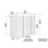 KOVINSKA VRTNA HIŠKA GLOBEL SKILLION 84 SREBRNA Š242 X G124 X V199