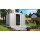 KOVINSKA VRTNA HIŠKA GLOBEL TOWER 108 SREBRNA Š296 X G238 X V203 CM