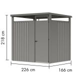 KOVINSKA VRTNA HIŠKA KARIBU OSTEN 1.5 ALUMINUM 220X160X215