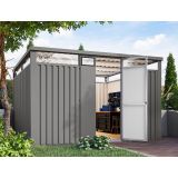 KOVINSKA VRTNA HIŠKA KARIBU OSTEN 3.5 ALUMINIJ 330X220X215