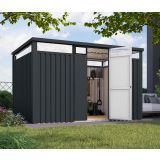 KOVINSKA VRTNA HIŠKA KARIBU OSTEN 3 ANTRAZIT 330X220X215