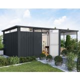 KOVINSKA VRTNA HIŠKA KARIBU OSTEN 4 ANTRACIT 370X330X215