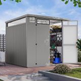 KOVINSKA VRTNA HIŠKA KARIBU PODLOGA 8 MM 70X70 ČRNA