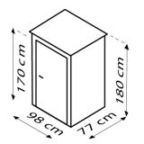KOVINSKA VRTNA HIŠKA VITAVIA MARBURG 180X98X81 MAT ANTRACIT