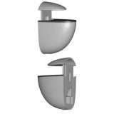 KOVINSKI NOSILEC POLICE WALTECO CLIP MINI, 4-22 MM SIV PAR=2 KOS