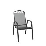 KOVINSKI STOL MQ MADRID NAKLADALEN ANTRACIT