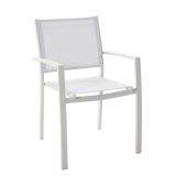 KOVINSKI STOL NATERIAL LYRA BEL, 2X2