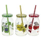 KOZAREC ZA DRUGE PIJAČE 450 ML S POKROVOM IN SLAMICO FRULLI