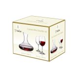 KOZAREC ZA VINO 3 DELNI SET ZA VINO 1DEKANTER+2 KOZARCA 430ML