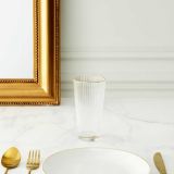 KOZAREC ZA VODO/SOK HOME DECO 400 ML VISOKI REBRAST S POZLAČENIM ROBOM