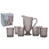 KOZAREC ZA VODO/SOK EH SET 6 KOZARCEV IN VRČ SIVE BARVE