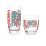 KOZAREC ZA VODO/SOK STEKLARNA HRASTNIK AMANTEA PINK MONSTERA 35 CL 3/1