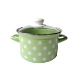 KOZICA EMO 18 CM 3 L VISOKA POLKA ZELENA STEKLEN POKROV