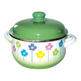 KOZICA METALAC 14 CM 1.3 L PLITVA ROŽICA S POKROVOM