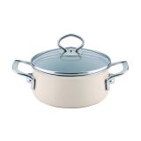 LONEC / KOZICA RIESS KOZICA 1 L 16 CM NIZKA S STEKL. POKROVOM AVORIO