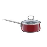 KOZICA RIESS 16 CM 1 L ROSSO DOLG ROČ S STEKLENIM POKROVOM