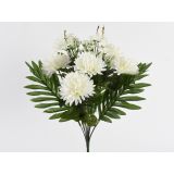 UMETNO CVETJE KRIZANTEMA ŠOPEK X12 BELA