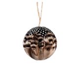 OKRASEK ZA JELKO GLOSSTYLE KROGLA IZ FAZANJEGA PERJA FI 8.5 CM