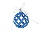 OKRASEK ZA JELKO GLOSSTYLE KROGLA MODRA S PENTLJO 7X10 CM SORTIRANO