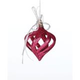 OKRASEK ZA JELKO GLOSSTYLE KROGLA ROZA S PENTLJO 7X10 CM SORTIRANO