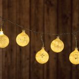 LUČKE MQ KROGLE S SNEŽINKAMI 5.5 CM BELE BARVE