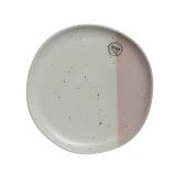 PLITVI KROŽNIK DECORIS 27.2 CM BELO-ROZA