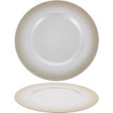 DEKORACIJA KOOPMAN KROŽNIK FI 33 CM Z ZLATIMI BLEŠČICAMI